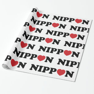 Papel De Presente Coração Amor Nippon
