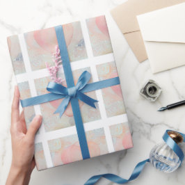 Papel De Presente Coração da Deusa Pintado à Mão