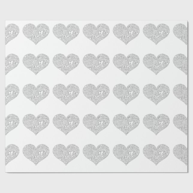 Papel De Presente Coração das gírias australianas (Aberto)