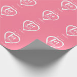 Papel De Presente Coração do aniversário de casamento de 1RUA<br><div class="desc">Uma design para comemorar seu primeiro ano de casamento. Esta primeira design de aniversário de casamento tem um coração branco pintado, com o texto Paper, 1ruas, aniversário. Se você quiser alguma ajuda para personalizar este design, por favor, entre em contato comigo, eles podem pedir a este botão do designer, logo...</div>