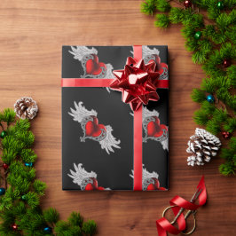 Papel De Presente Coração do gótico com Anjo