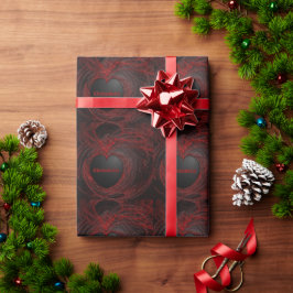 Papel De Presente Coração Gótico Carne Sangrenta Personalizada