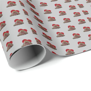 Papel De Presente Coração Panorâmico Louro