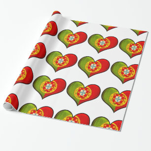 Papel De Presente Coração português