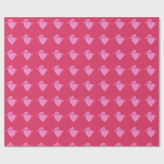 Papel De Presente coração punk rosa