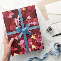 Coração Rosa Vermelho Confete