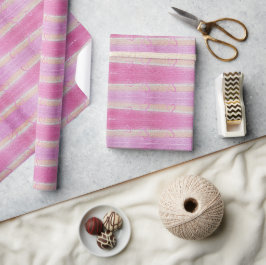 Papel De Presente Coração Roxo Fandango Rosa do Dia dos Namorados Aq