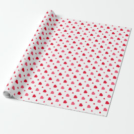 Papel De Presente Coração vermelho e branco Dia dos Namorados
