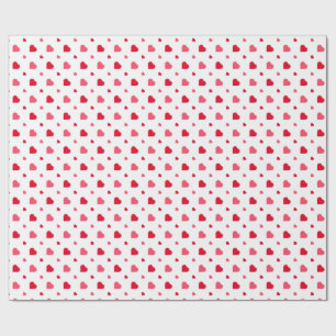 Papel De Presente Coração vermelho e branco Dia dos Namorados