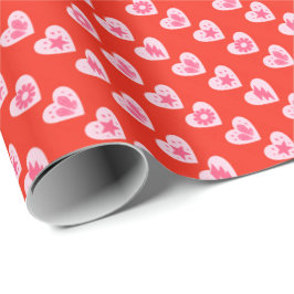 Papel De Presente Corações
