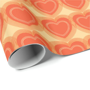 Papel De Presente Corações abstratos modernos - tanjerina
