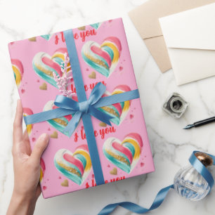 Papel De Presente corações aniversário dia dos namorados aniversário