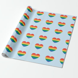 Papel De Presente Corações Arco-Íris Coloridos Neurodivergentes Auti