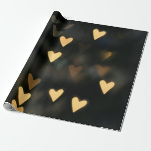 Papel De Presente Corações beges