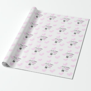 Papel De Presente Corações cor-de-água rosa QR Doce dezesseis anos