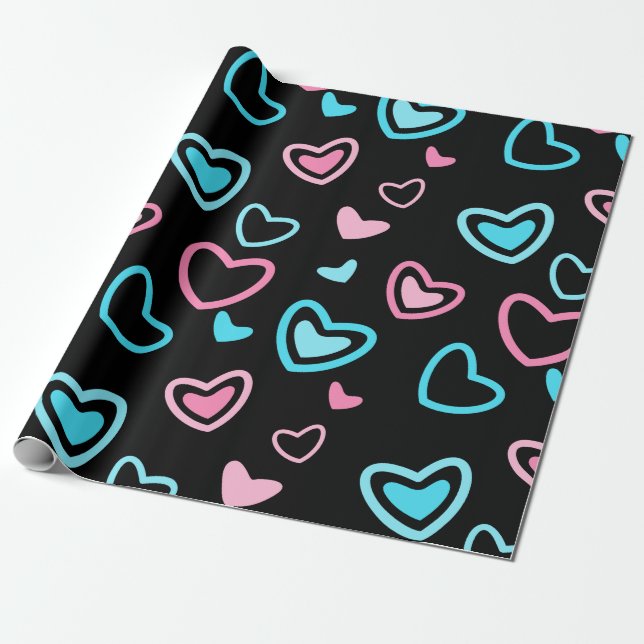 Papel De Presente Corações de Amor (Desenrolado)