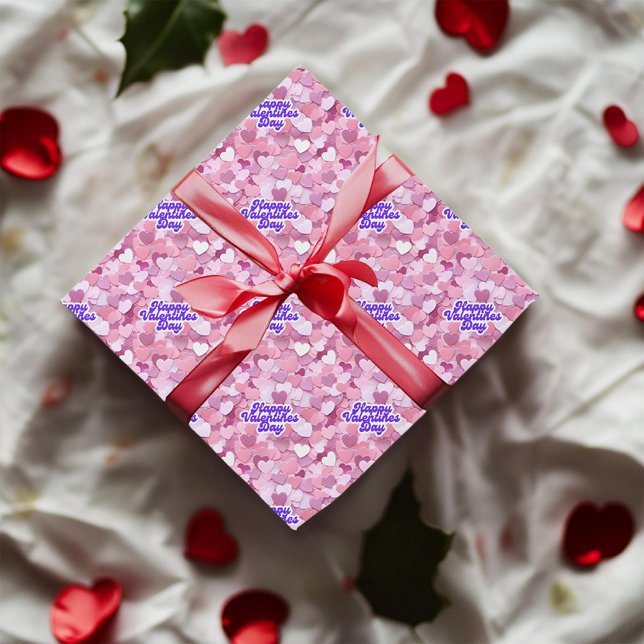 Papel De Presente Corações de Brilho Pastel (Criador carregado)