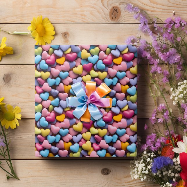 Papel De Presente Corações dias de os namorados (Criador carregado)