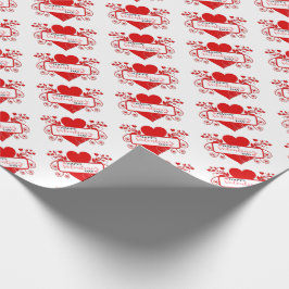 Papel De Presente Corações do feliz dia de os namorados