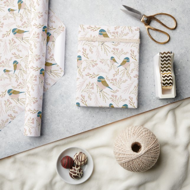 Papel De Presente Corações Dourados em Frango, Cor-de-Rosa, Impressã (Artesanato)