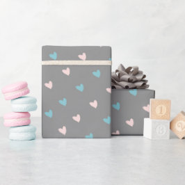 Papel De Presente Corações Fofos & Amor Script Dia dos Namorados Ros