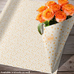 Papel De Presente Corações - Laranja Escuro em Laranja Claro - Rolos<br><div class="desc">Corações em vários tons de laranja escuro sobre fundo laranja claro (pêssego). Outras formas de cores disponíveis.</div>