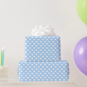 Papel De Presente Corações Luminosas E Adoráveis Brancos De Paste
