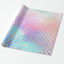 Corações Metálicos Casa Aqua Oceano Azul Dourado R