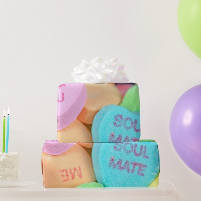 Papel De Presente Corações namorados (Presentes para festas)