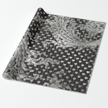 Corações Reais Negros Cinza Barroco de Corações Pr