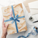 Papel De Presente Corações Tropicais no Chá de panela de Sand Beach<br><div class="desc">Corações Tropicais no Chá de panela de Sand Beach</div>