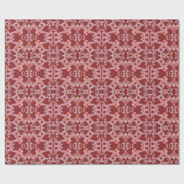Papel De Presente Corações Vermelho e Rosa (Aberto)
