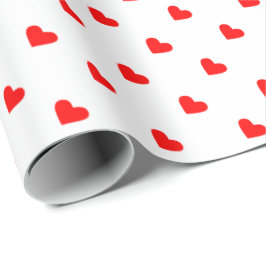 Papel De Presente Corações vermelhos