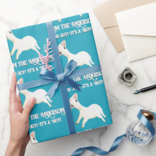 Papel De Presente Cordeiro Bonito Oh Alegria É um Menino do Seu Nome