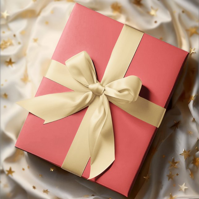 Papel De Presente Cores Clássicas - Vermelho Suave - Roll Sólido (Criador carregado)