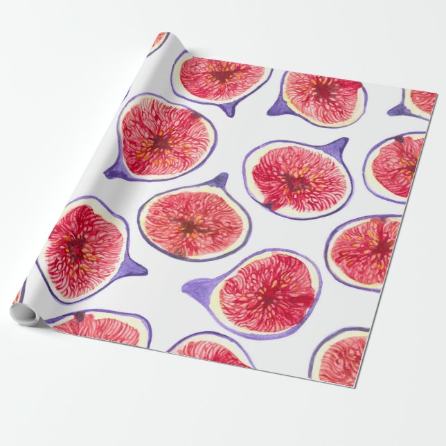 Papel De Presente Cores d'água de fatias (Desenrolado)