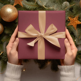 Papel De Presente Cores de Tendência - Cor Vermelha Crítica - Rolage