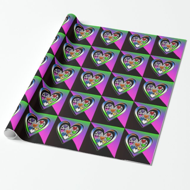 Papel De Presente Cores do Amor (Desenrolado)