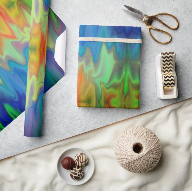 Papel De Presente Cores Queimando (Artesanato)