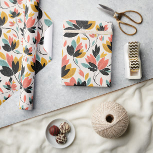 Papel De Presente Cores Retrô