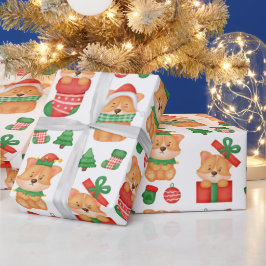 Papel De Presente Corgi Cachorro Cachorro Cachorro Festivo Papais no