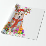 Papel De Presente Corgi Christmas Reindeer Christmas Lights Pajama<br><div class="desc">Corgi Christmas Reindeer Lights Pajama Long Sleeve</div>