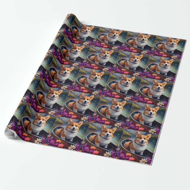 Papel De Presente Corgi de Remo: Uma Aventura Cênica (Desenrolado)