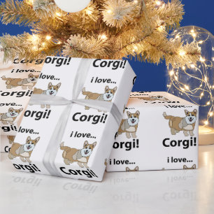 Papel De Presente Corgi Eu Amo Corgi