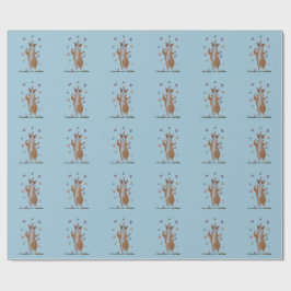 Papel De Presente Corgi Galês Dançando com Borboletas