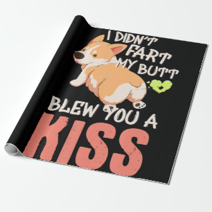 Papel De Presente Corgi Gift Eu não fiz o meu Bumbum te dar um bei
