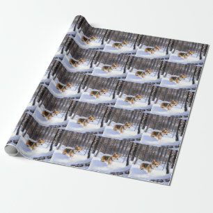 Papel De Presente Corgi Let It Snow Natal