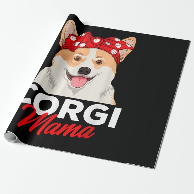 Papel De Presente Corgi Mama Cute Corgi (Desenrolado)