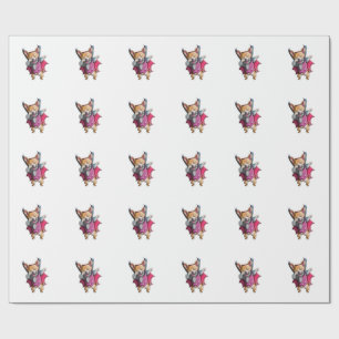 Papel De Presente Corgi Vampiro Dançante Corgi Engraçado de Hallowee