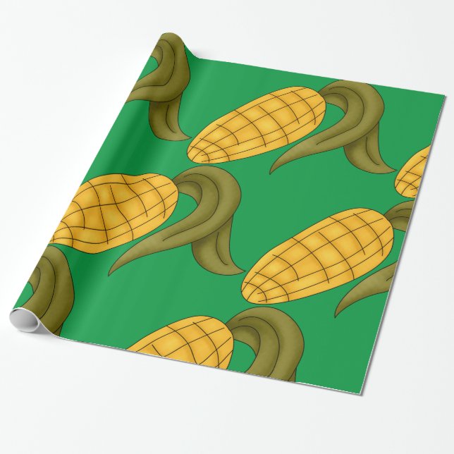 Papel De Presente Corn Cob (Desenrolado)